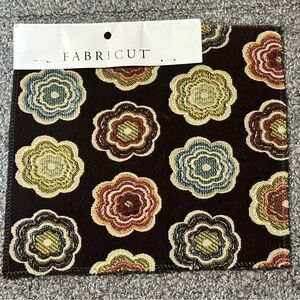 Fabricut Fabric Sample Remnant Deluise Garden Floral Whimsy Flowers Colorful